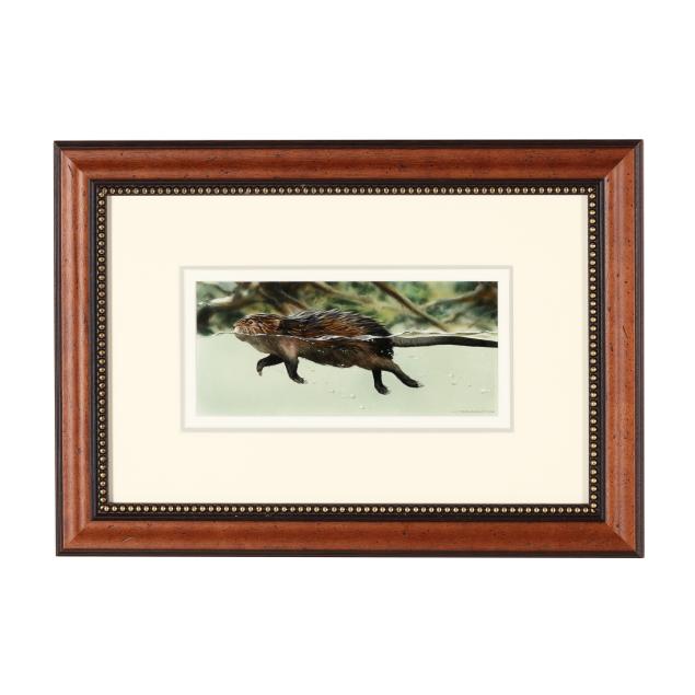 carl-brenders-belgian-american-b-1937-i-muskrat-swimming-i