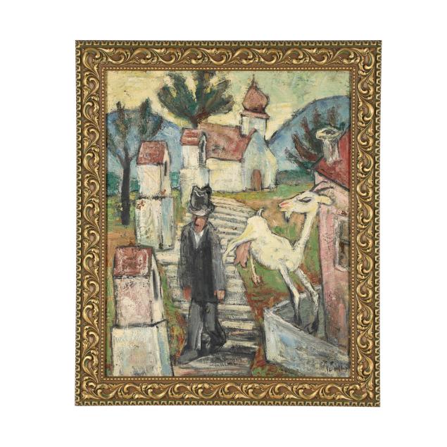 istvan-szigethy-hungarian-1891-1966-man-and-goat