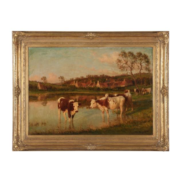 felix-planquette-french-1873-1964-cows-watering