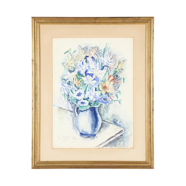 hobson-pittman-american-1899-1972-floral-still-life-in-blue