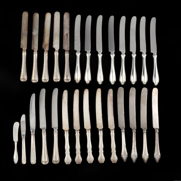 collection-of-27-american-sterling-silver-knives