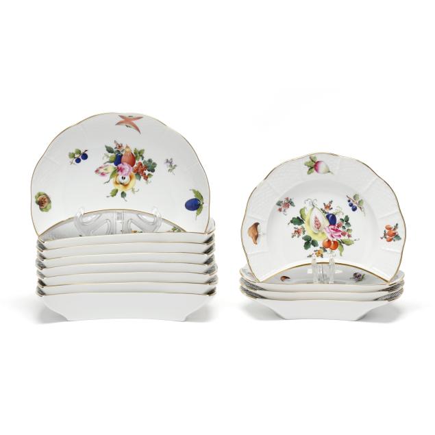 herend-i-fruits-and-flowers-i-twelve-crescent-salad-plates