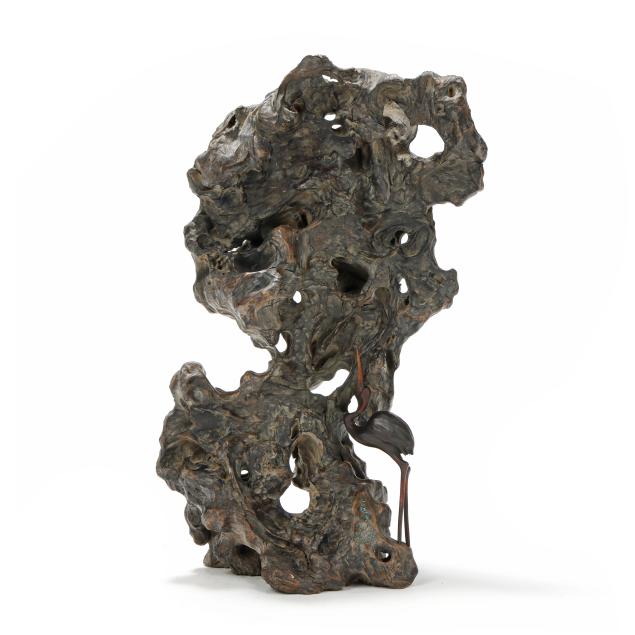 a-chinese-rootwood-carved-scholar-s-rock-with-egret