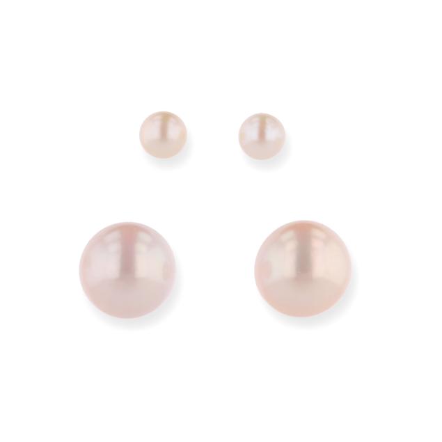 two-pairs-of-gold-and-pearl-stud-earrings
