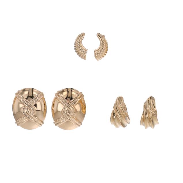 three-pairs-of-gold-earrings
