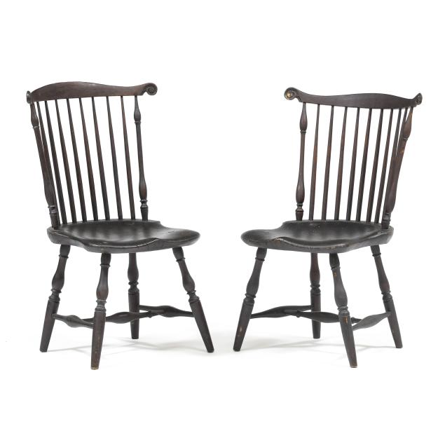 francis-trumble-philadelphia-active-1716-1798-near-pair-of-painted-windsor-fan-back-chairs