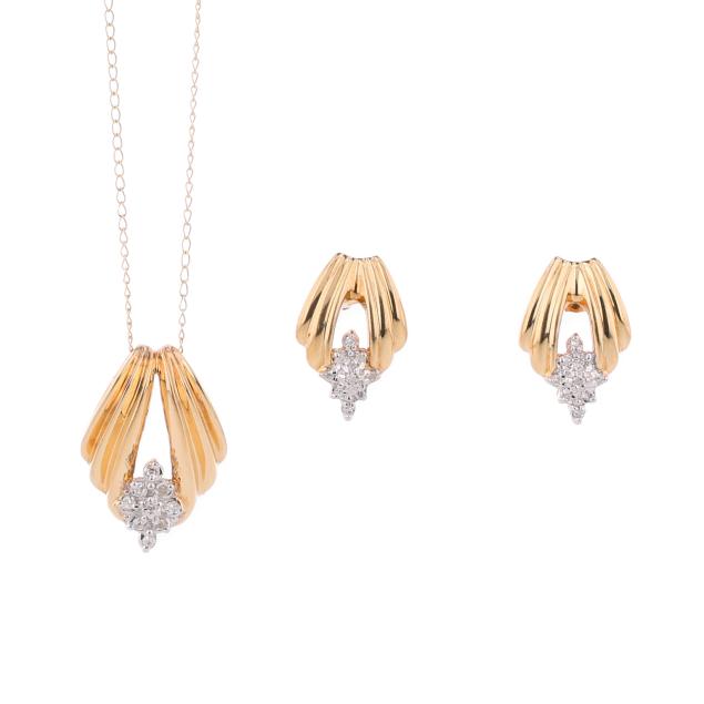gold-and-diamond-necklace-and-earrings
