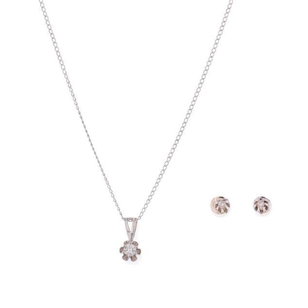 white-gold-and-diamond-necklace-and-earrings