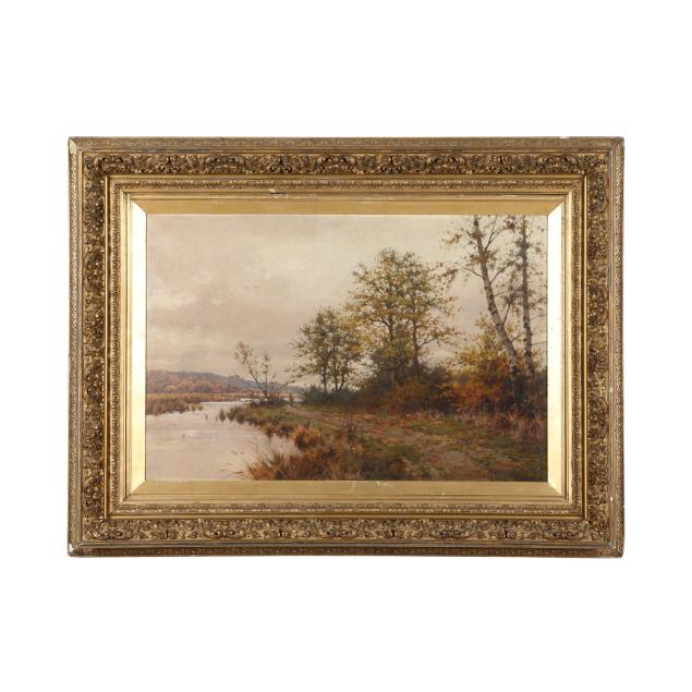 joseph-paulmen-british-fl-1880-1900-autumnal-landscape-with-river