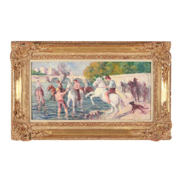 attributed-to-maximilien-luce-french-1858-1941-horses-bathing-in-the-seine-a-study
