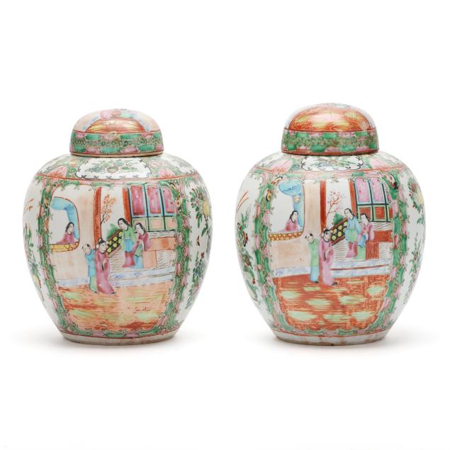 a-pair-of-chinese-export-porcelain-rose-medallion-jars-with-covers