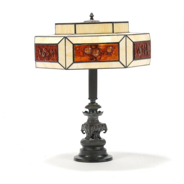 geometric-slag-glass-table-lamp-with-elephant-base