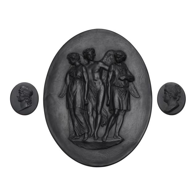 wedgwood-three-antique-black-basalt-relief-medallions