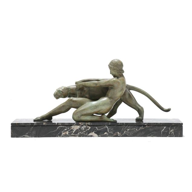 attributed-alexandre-ouline-france-fl-1918-1940-art-deco-statue-of-figure-with-panther