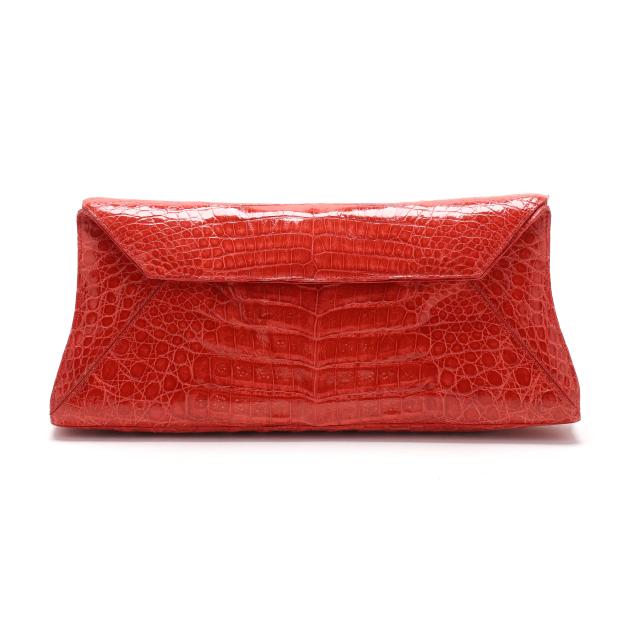 red-crocodile-trapezoid-clutch-nancy-gonzales