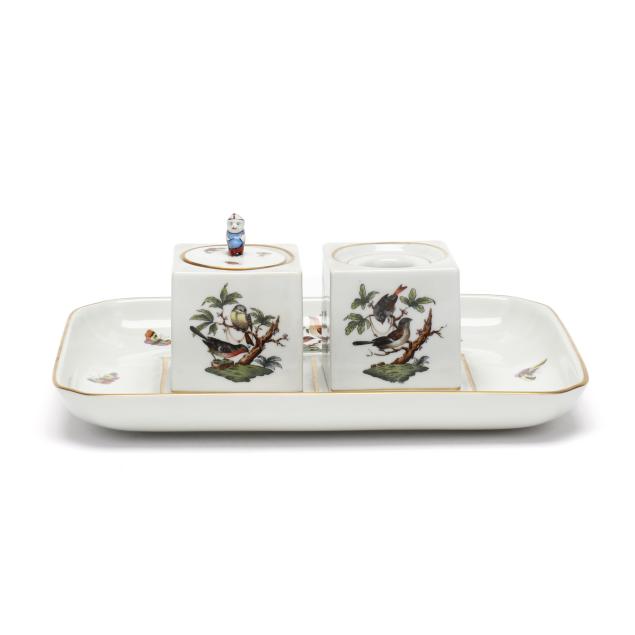 herend-i-rothschild-bird-i-double-inkwell-set