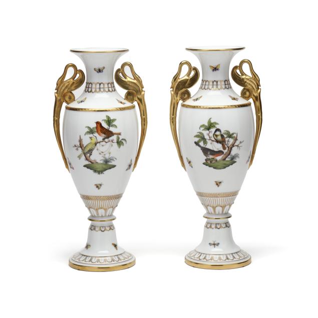 pair-of-herend-i-rothschild-bird-i-tall-footed-vases