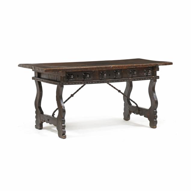 spanish-baroque-carved-walnut-trestle-base-table