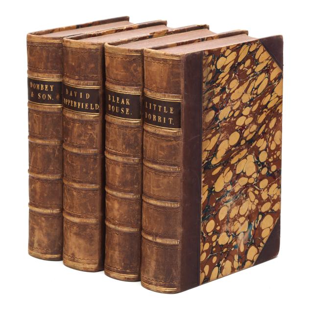 charles-dickens-1812-1870-four-uniformly-bound-first-editions