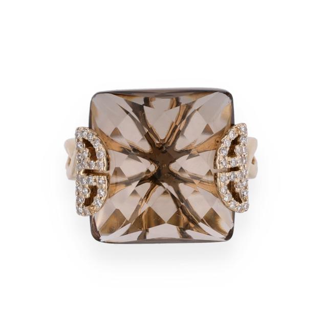 gold-smoky-quartz-and-diamond-ring