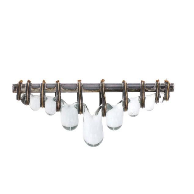 julie-anne-mihalisin-american-b-1962-silver-and-slumped-glass-brooch