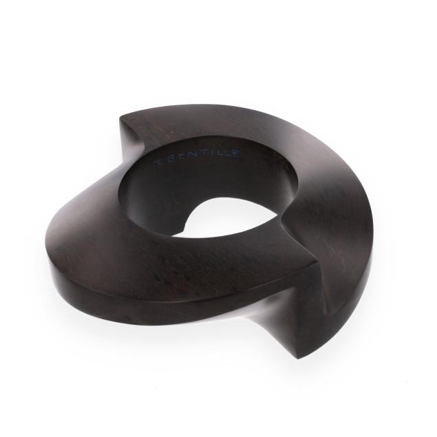 thomas-gentille-american-1936-2026-sculptural-ebony-wood-bangle