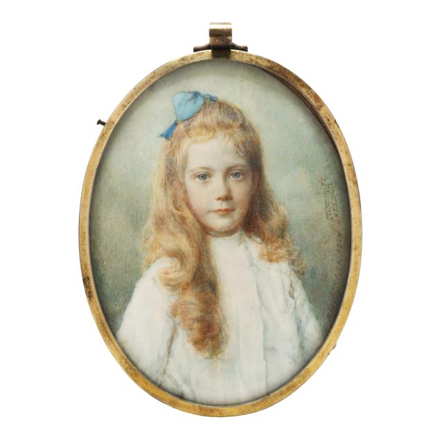 german-school-early-20th-century-signed-miniature-portrait-of-a-beautiful-girl-in-silver-case