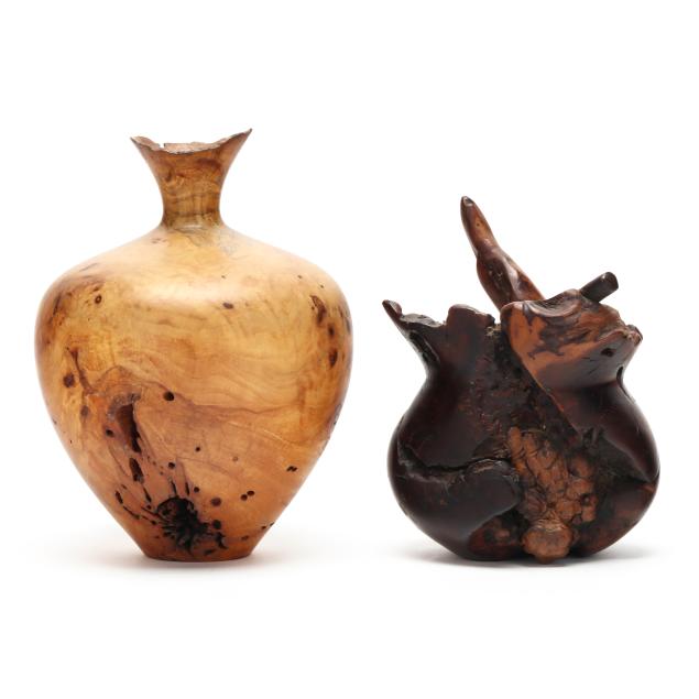 two-american-turned-wood-vessels-mark-lindquist-b-1949-and-tom-frey-1937-2024
