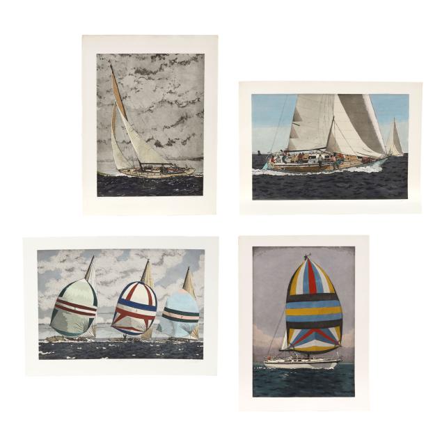 ronald-mallory-american-1939-2021-four-sailing-scenes
