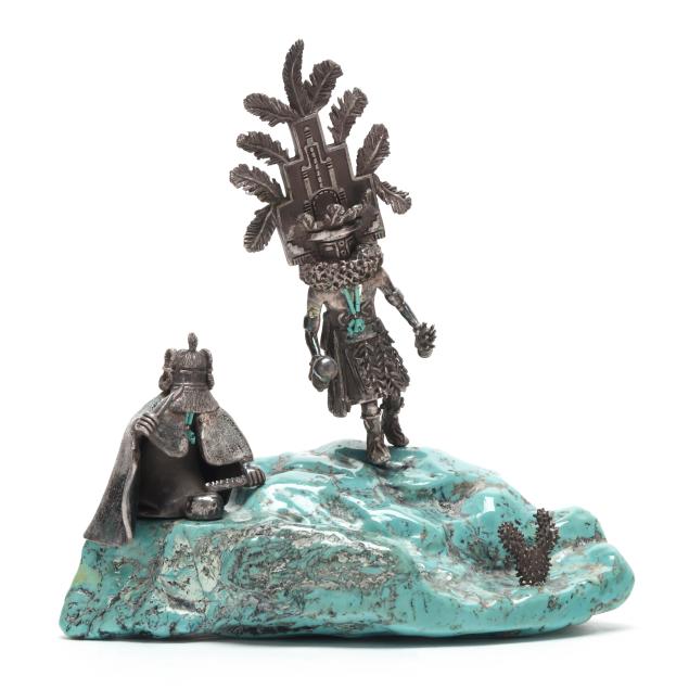 carol-sues-kachina-turquoise-and-silver-sculpture