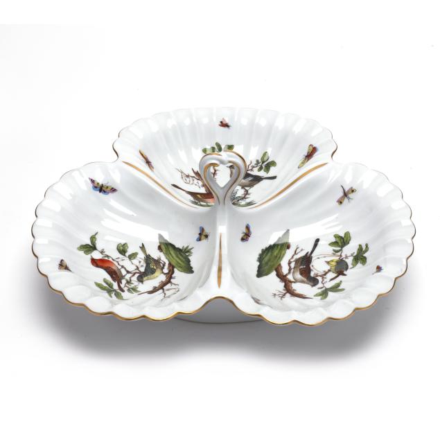 herend-i-rothschild-bird-i-three-part-shell-form-dish