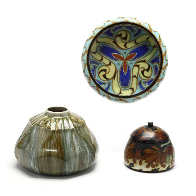 three-pieces-of-art-deco-pottery
