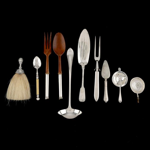ten-silver-and-silver-plated-flatware-accessories