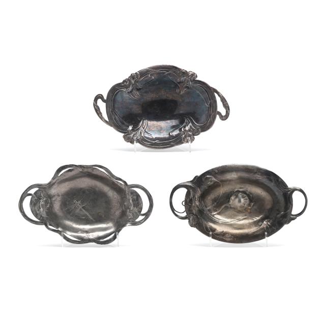 three-art-nouveau-silver-plated-centerpiece-bowls