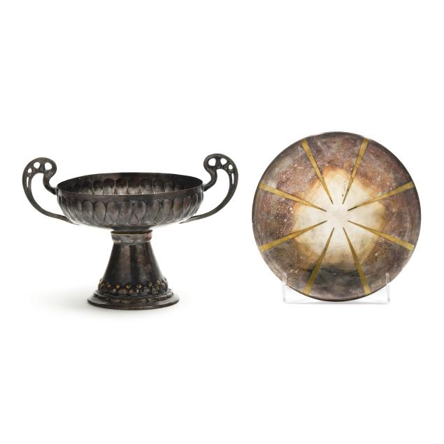 two-silver-plated-and-mixed-metal-centerpieces