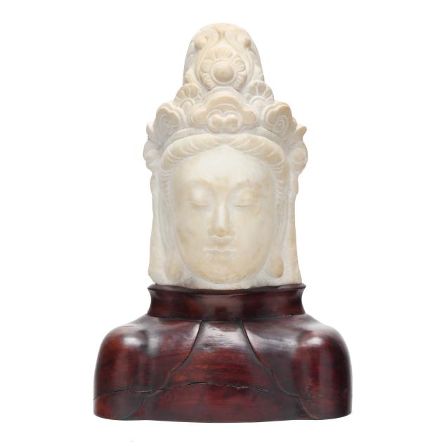 a-chinese-carved-marble-head-of-guanyin
