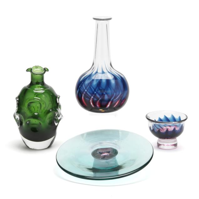 four-pieces-of-contemporary-european-art-glass