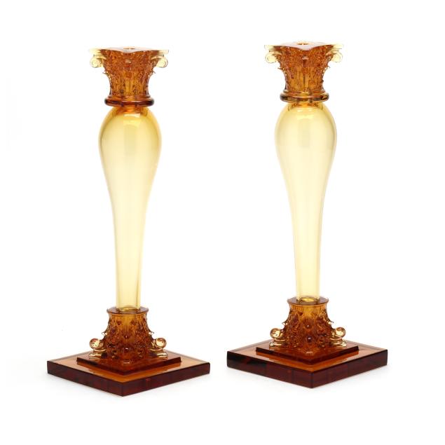 pair-of-amber-glass-corinthian-columns