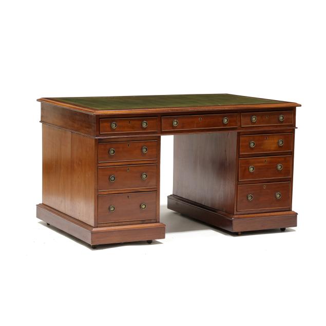 antique-english-mahogany-kneehole-desk