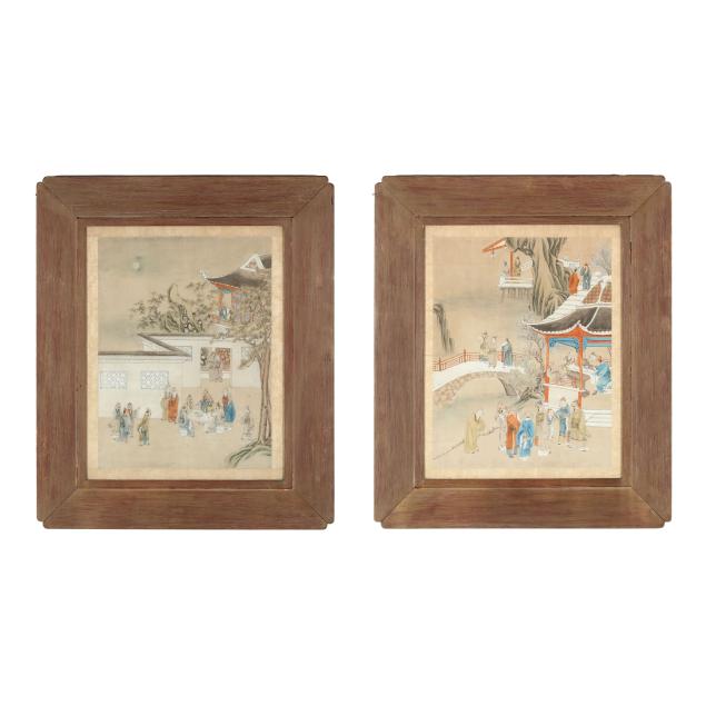 a-pair-of-chinese-paintings-of-scholars-at-leisure