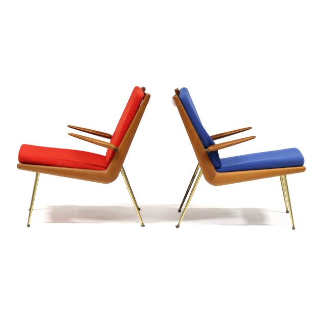 Peter Hvidt & Olga Mølgaard Nielsen, Pair of Boomerang Lounge