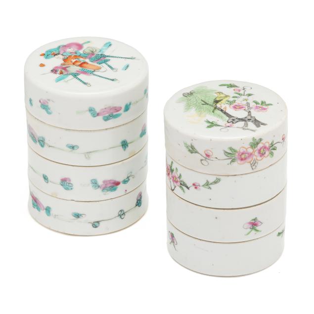 two-chinese-famille-rose-porcelain-stacked-boxes