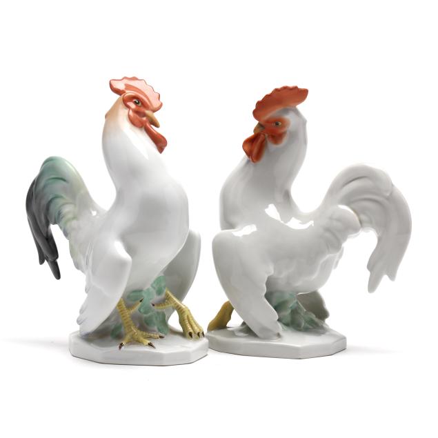 a-near-pair-of-herend-natural-cocky-roosters