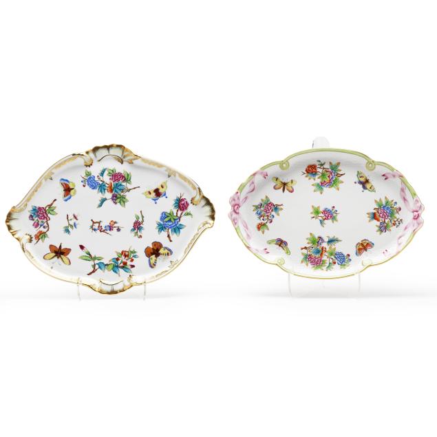 two-herend-i-queen-victoria-i-oval-platters