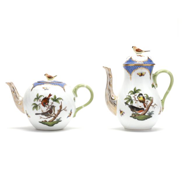 herend-i-rothschild-bird-blue-border-i-coffee-and-tea-pots