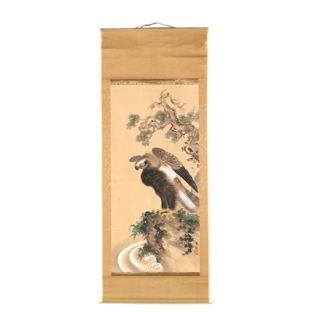 attributed-to-kano-hogai-japanese-1828-1888-i-eagle-beneath-pine-i