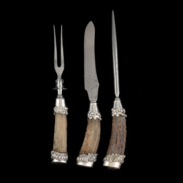 three-piece-sterling-silver-and-stag-handled-carving-set