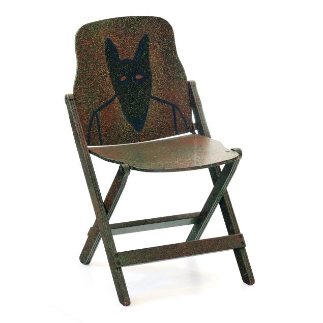 roy-de-forest-american-1930-2007-folding-dog-chair