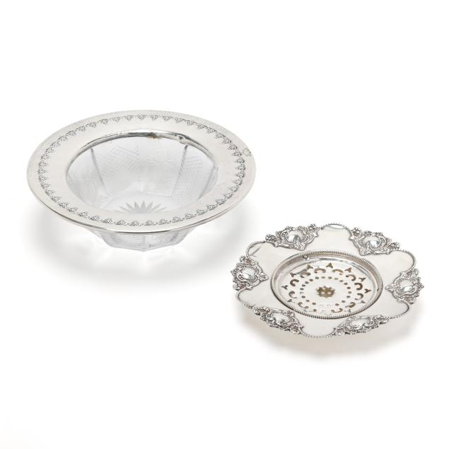 american-sterling-silver-butter-dish-and-mounted-crystal-bowl