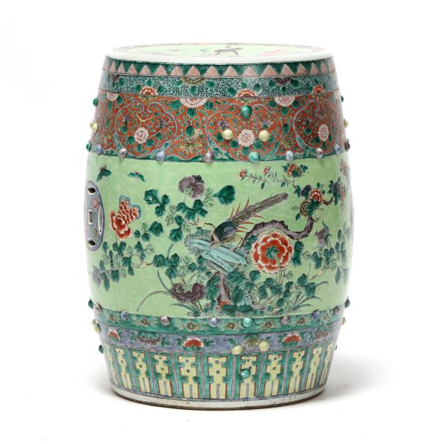 a-chinese-green-ground-famille-rose-porcelain-garden-stool